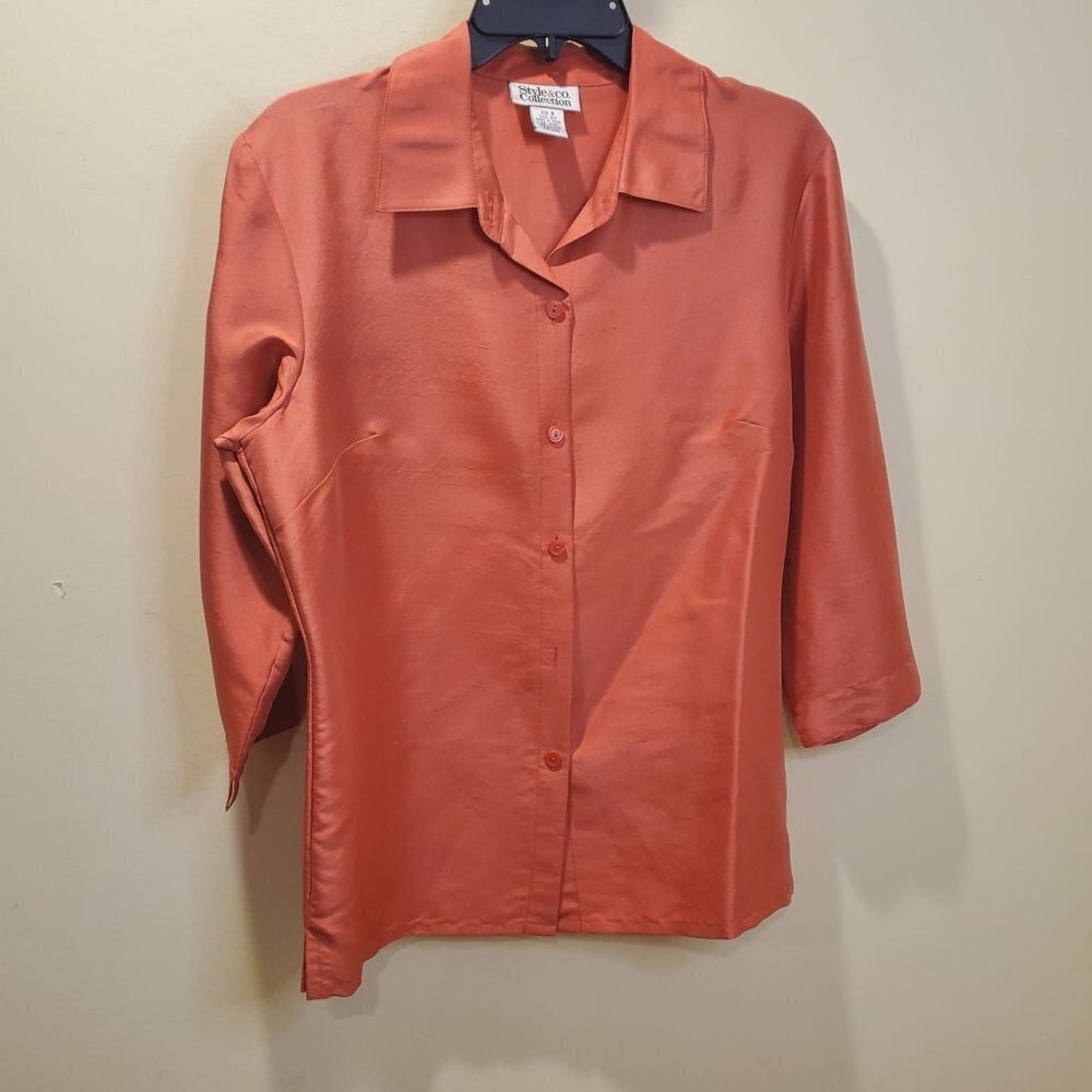 Style & Co. collection Bottom Shirt 100% silk